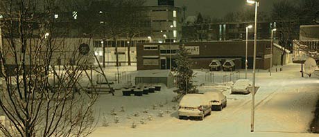 Frans in de sneeuw