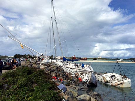 Orkaan Gonzalo, Sint Maarten Caraiben